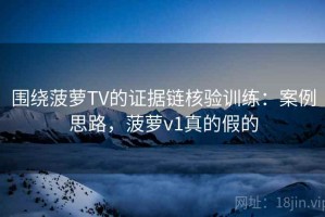 围绕菠萝TV的证据链核验训练：案例思路，菠萝v1真的假的