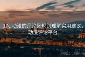17c 动漫的评论区规则理解实用建议，动漫评论平台
