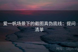 爱一帆场景下的截图真伪底线：提问清单