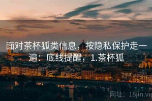 面对茶杯狐类信息，按隐私保护走一遍：底线提醒，1.茶杯狐