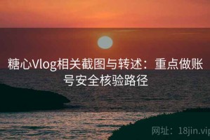 糖心Vlog相关截图与转述：重点做账号安全核验路径