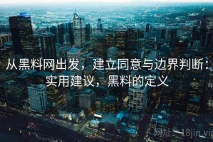 从黑料网出发，建立同意与边界判断：实用建议，黑料的定义