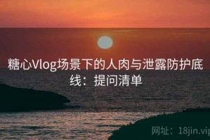 糖心Vlog场景下的人肉与泄露防护底线：提问清单