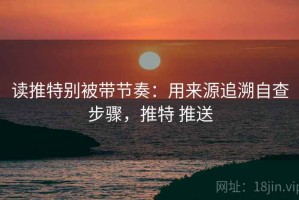 读推特别被带节奏：用来源追溯自查步骤，推特 推送