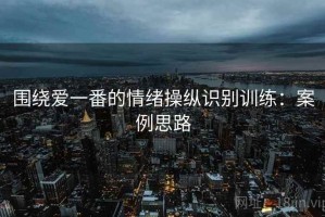 围绕爱一番的情绪操纵识别训练：案例思路