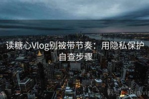 读糖心Vlog别被带节奏：用隐私保护自查步骤
