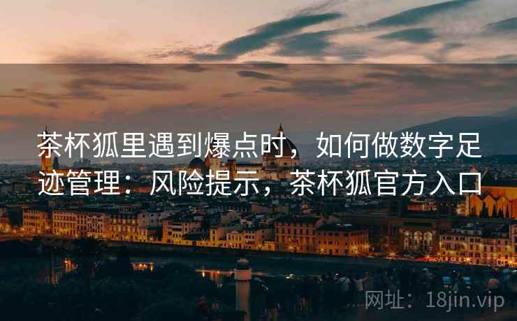茶杯狐里遇到爆点时，如何做数字足迹管理：风险提示，茶杯狐官方入口