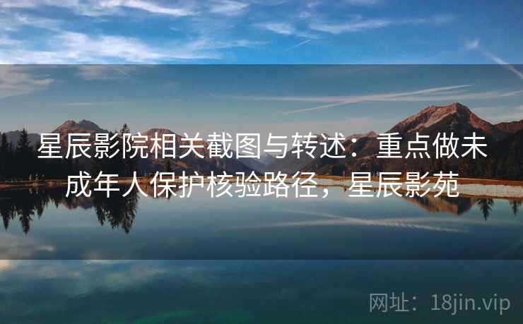 星辰影院相关截图与转述:重点做未成年人保护核验路径,星辰影苑 星辰影院相关截图与转述:重点做未成年人保护核验路径,星辰影苑