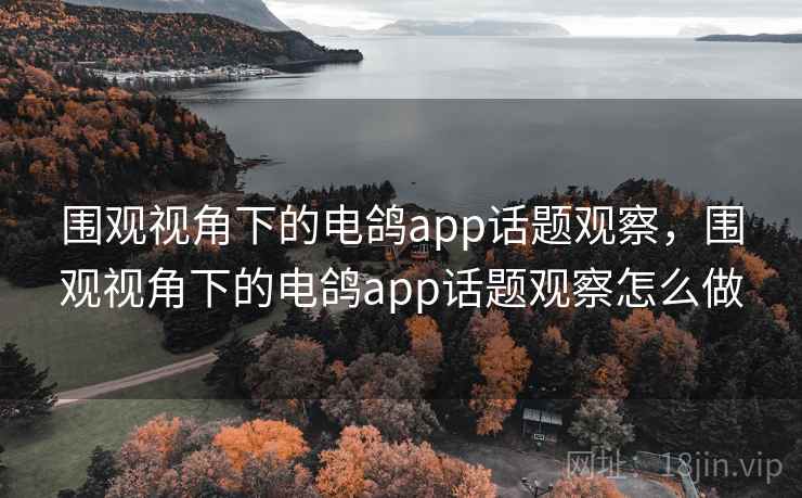 围观视角下的电鸽app话题观察，围观视角下的电鸽app话题观察怎么做